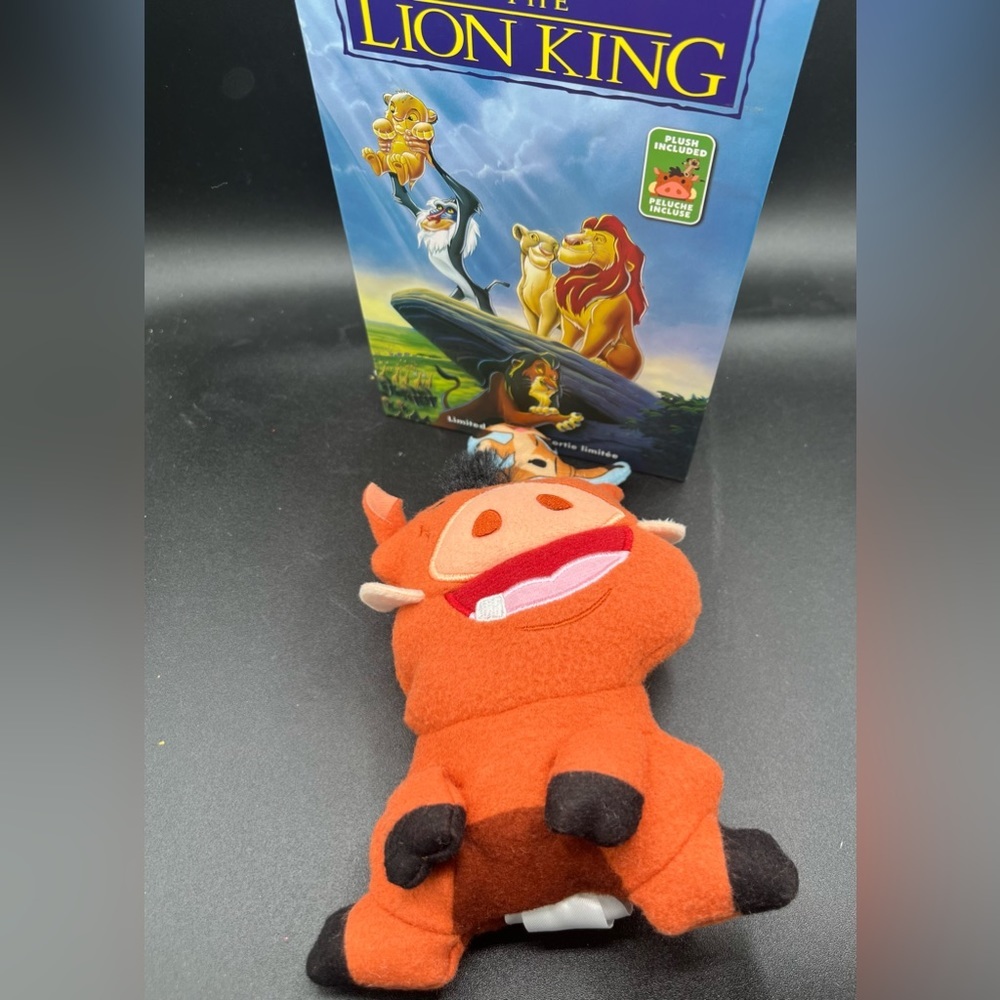 Disney Timon and Pumbaa VHS Plush The Lion King Small 8'' Limited Release EUC